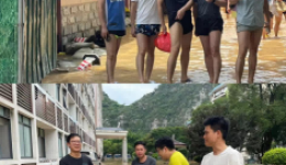 白衣战士，抗洪送餐暖人心