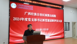 自治区南溪山医院召开2024年度 党组织书记抓党建述职评议工作会议